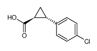 trans-2-(4-chlorophenyl)cyclopropane carboxylic acid结构式