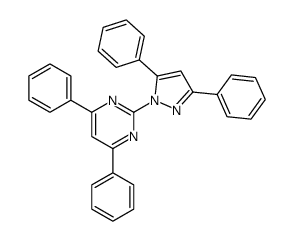 2-(3,5-diphenylpyrazol-1-yl)-4,6-diphenylpyrimidine结构式