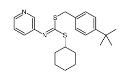 1-[(4-tert-butylphenyl)methylsulfanyl]-1-cyclohexylsulfanyl-N-pyridin-3-ylmethanimine结构式