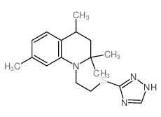 Quinoline,1,2,3,4-tetrahydro-2,2,4,7-tetramethyl-1-[2-(1H-1,2,4-triazol-5-ylthio)ethyl]- structure