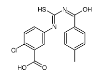 2-chloro-5-[(4-methylbenzoyl)carbamothioylamino]benzoic acid结构式