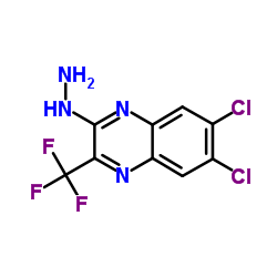 6,7-Dichloro-2-hydrazino-3-(trifluoromethyl)quinoxaline结构式