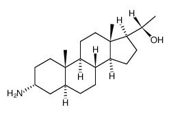 (20S)-3alpha-amino-5alpha-pregnan-20-ol structure