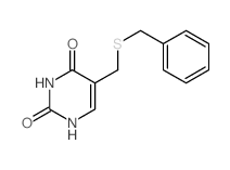 5-(benzylsulfanylmethyl)-1H-pyrimidine-2,4-dione Structure