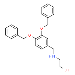 2-((3,4-Bis(benzyloxy)benzyl)amino)ethan-1-ol structure