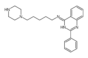 2-phenyl-N-(5-piperazin-1-ylpentyl)quinazolin-4-amine结构式