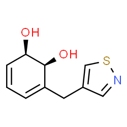 3,5-Cyclohexadiene-1,2-diol,3-(4-isothiazolylmethyl)-,(1R,2S)-rel-(9CI) structure