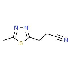 1,3,4-Thiadiazole-2-propanenitrile,5-methyl- structure