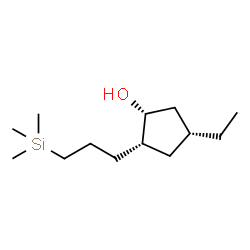 Cyclopentanol, 4-ethyl-2-[3-(trimethylsilyl)propyl]-, (1R,2S,4R)-rel- (9CI) Structure