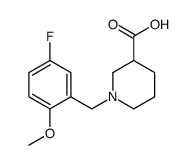 1-[(5-fluoro-2-methoxyphenyl)methyl]piperidine-3-carboxylic acid Structure