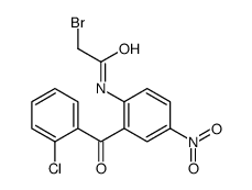 2-溴乙酰氨基-5-硝基-2'-氯二苯甲酮结构式