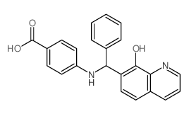 4-[[(8-hydroxyquinolin-7-yl)-phenyl-methyl]amino]benzoic acid Structure