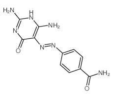 4-[2-(2,4-diamino-6-oxo-pyrimidin-5-ylidene)hydrazinyl]benzamide结构式