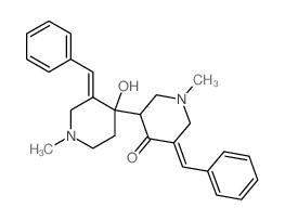 3-benzylidene-5-(3-benzylidene-4-hydroxy-1-methyl-4-piperidyl)-1-methyl-piperidin-4-one结构式