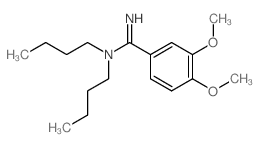 Benzenecarboximidamide,N,N-dibutyl-3,4-dimethoxy-, hydrochloride (1:1) Structure