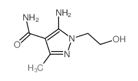 1H-Pyrazole-4-carboxamide,5-amino-1-(2-hydroxyethyl)-3-methyl-结构式