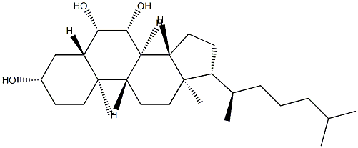 5α-Cholestane-3β,6β,7β-triol结构式