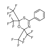 4-phenyl-2,2,6,6-tetrakis(trifluoromethyl)-1,3,5-oxathiazine结构式