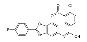 4-chloro-N-[2-(4-fluorophenyl)-1,3-benzoxazol-5-yl]-3-nitrobenzamide Structure