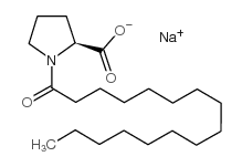 Sodium 1-palmitoyl-L-prolinate structure