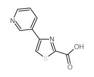 4-Pyridin-3-yl-1,3-thiazole-2-carboxylic acid structure