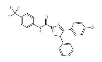 5-(4-chlorophenyl)-4-phenyl-N-[4-(trifluoromethyl)phenyl]-3,4-dihydropyrazole-2-carboxamide结构式