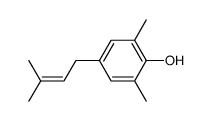 2,6-dimethyl-4-(3-methylbut-2-enyl)phenol Structure