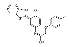 N-[(3E)-3-(3H-1,3-benzothiazol-2-ylidene)-4-oxocyclohexa-1,5-dien-1-yl]-2-(4-ethylphenoxy)acetamide结构式