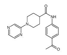 4-Piperidinecarboxamide,N-(4-acetylphenyl)-1-pyrazinyl-(9CI) Structure