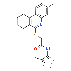 Acetamide, N-(4-methyl-1,2,5-oxadiazol-3-yl)-2-[(7,8,9,10-tetrahydro-3-methyl-6-phenanthridinyl)thio]- (9CI) structure