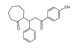 2-[3-(4-hydroxyphenyl)-3-oxo-1-phenylpropyl]cycloheptan-1-one结构式