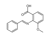 2-(benzylideneamino)-3-methoxybenzoic acid结构式