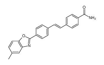 4-[2-[4-(5-methyl-1,3-benzoxazol-2-yl)phenyl]ethenyl]benzamide Structure