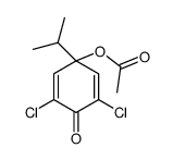 (3,5-dichloro-4-oxo-1-propan-2-ylcyclohexa-2,5-dien-1-yl) acetate Structure