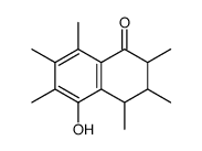 5-hydroxy-2,3,4,6,7,8-hexamethyl-3,4-dihydro-2H-naphthalen-1-one结构式