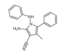 2-amino-1-anilino-4-methyl-5-phenylpyrrole-3-carbonitrile Structure