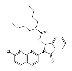 2-(7-chloro-[1,8]naphthyridin-2-yl)-3-dibutylcarbamoyloxy-2,3-dihydro-isoindol-1-one Structure