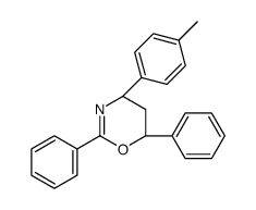(4R,6S)-4-(4-methylphenyl)-2,6-diphenyl-5,6-dihydro-4H-1,3-oxazine结构式