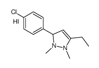 3-(4-chlorophenyl)-5-ethyl-1,2-dimethyl-1,3-dihydropyrazol-1-ium,iodide Structure