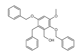 [2-benzyl-5-methoxy-3,6-bis(phenylmethoxy)phenyl]methanol结构式