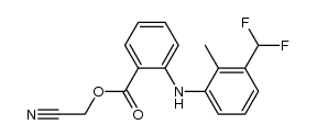 cyanomethyl N-(2-methyl-3-difluoromethylphenyl) anthranilate Structure