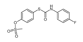 Methanesulfonic acid 4-(4-fluoro-phenylcarbamoylsulfanyl)-phenyl ester结构式