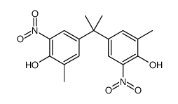 4-[2-(4-hydroxy-3-methyl-5-nitrophenyl)propan-2-yl]-2-methyl-6-nitrophenol结构式