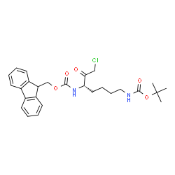 Fmoc-Lys(Boc)-COCH2Cl Structure