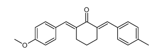 1-(4-methoxy-benzylidene-(seqtrans))-3-(4-methyl-benzylidene-(seqtrans))-cyclohexanone-(2) Structure
