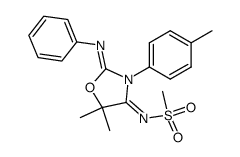 N-(5,5-dimethyl-2-phenylimino-3-p-tolyl-oxazolidin-4-ylidene)-methanesulfonamide Structure