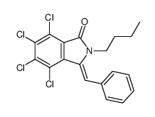 3-benzylidene-2-butyl-4,5,6,7-tetrachloro-2,3-dihydro-isoindol-1-one Structure