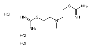 bis[2-(C-azaniumylcarbonimidoyl)sulfanylethyl]-methylazanium,trichloride Structure