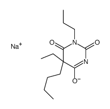 5-Butyl-5-ethyl-1-propyl-2-sodiooxy-4,6(1H,5H)-pyrimidinedione结构式