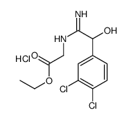 ethyl 2-[[1-amino-2-(3,4-dichlorophenyl)-2-hydroxyethylidene]amino]acetate,hydrochloride Structure